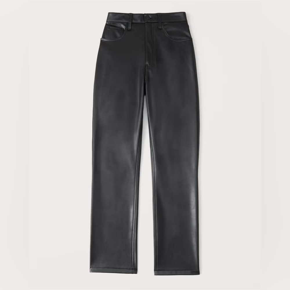 Abercrombie Vegan Leather 90s Straight Pant